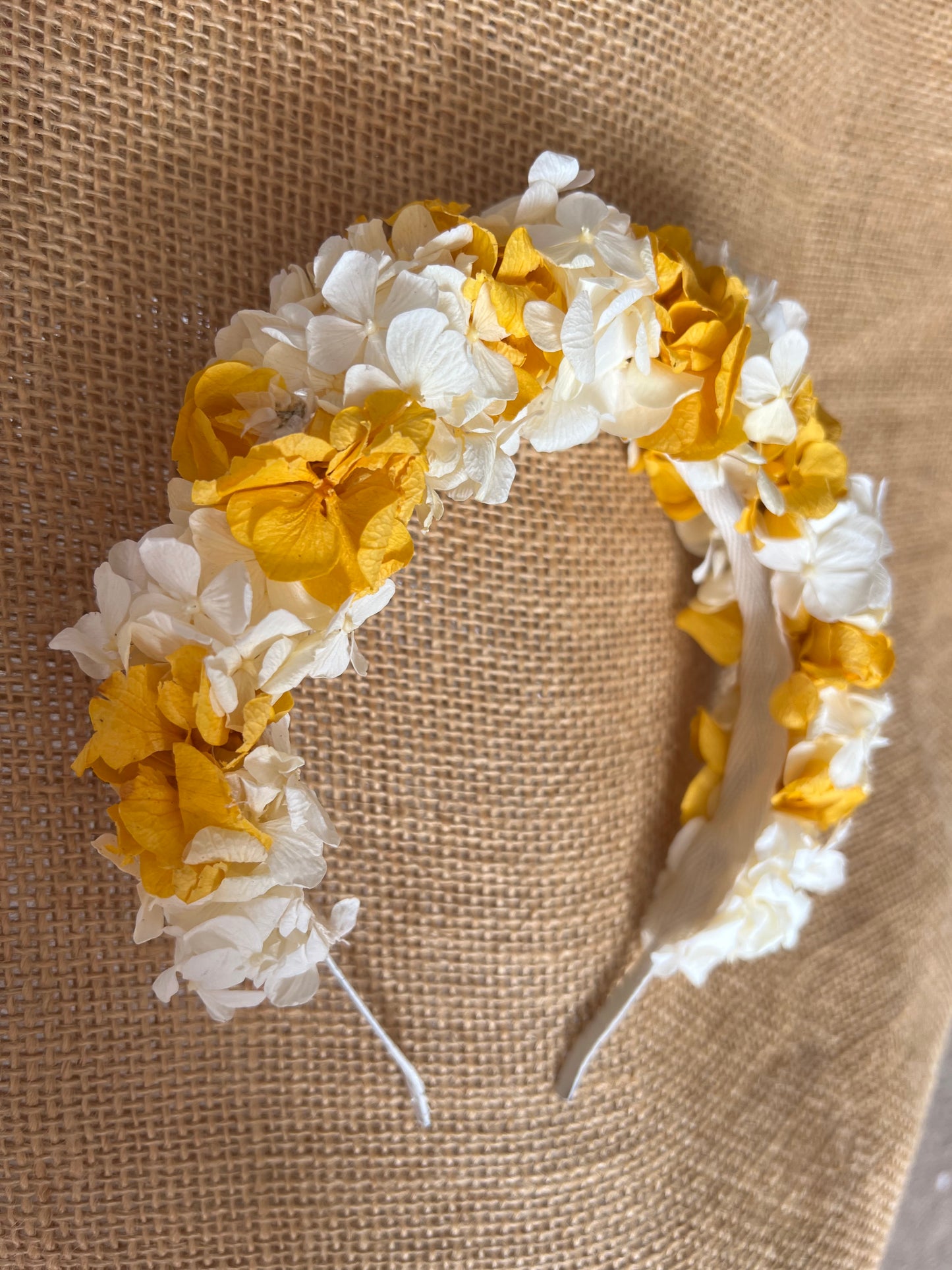 Yellow and White Floral Headband