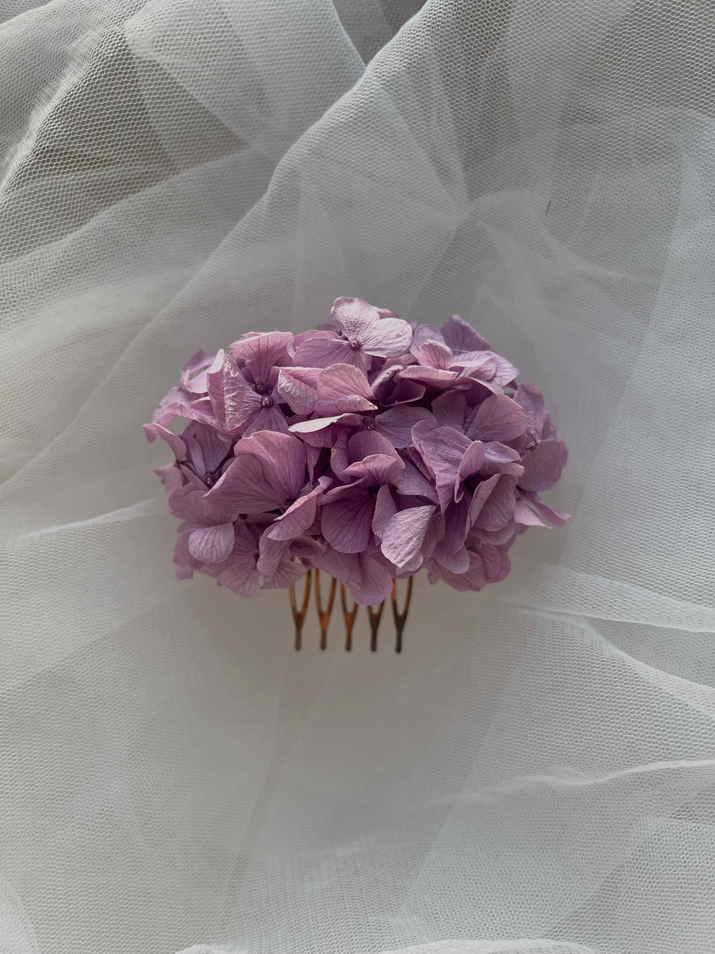 Lilac Hydrangea Hair Comb