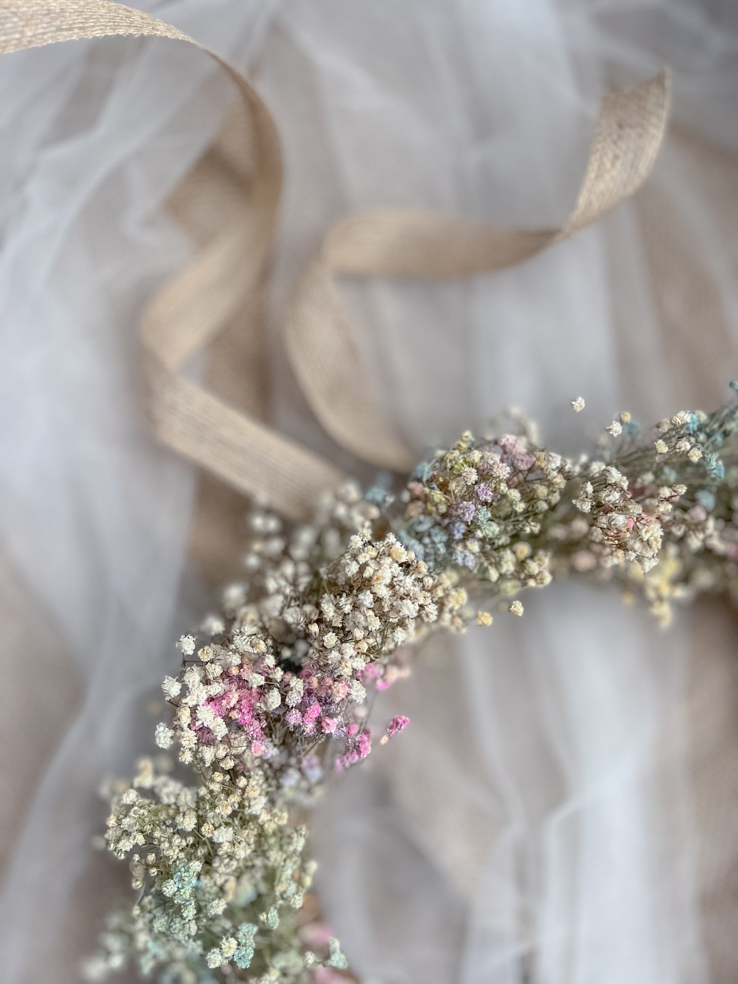 Pastel Babys Breath Wreath, Modern Door Wreath Spring, Gypsophila Pink Floral Wreath, Modern Dried Flower Baby Shower Wreath Pastel Easter
