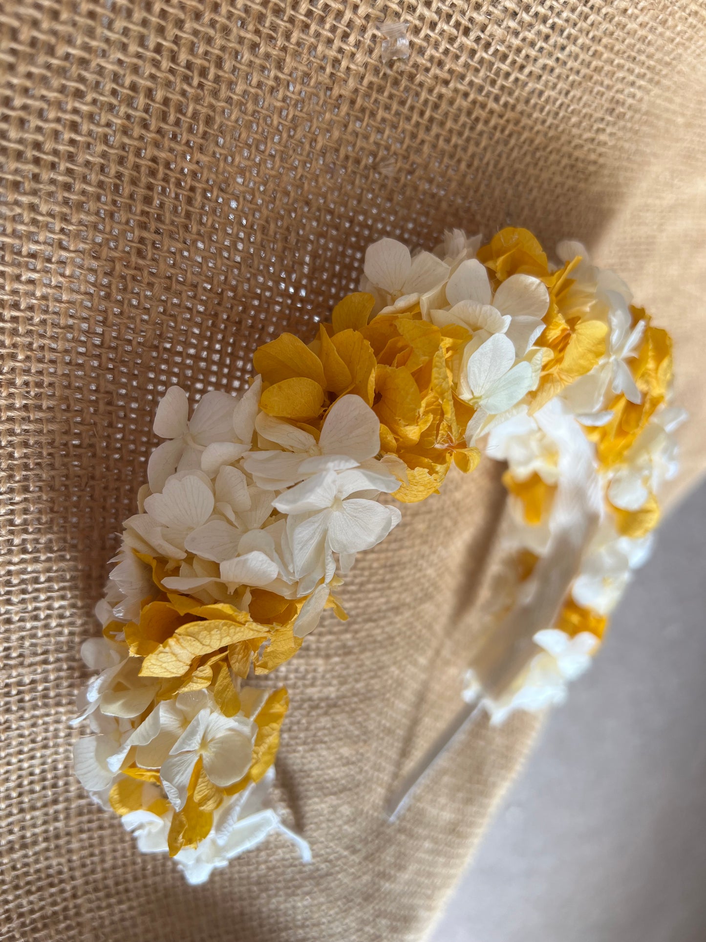 Yellow and White Floral Headband