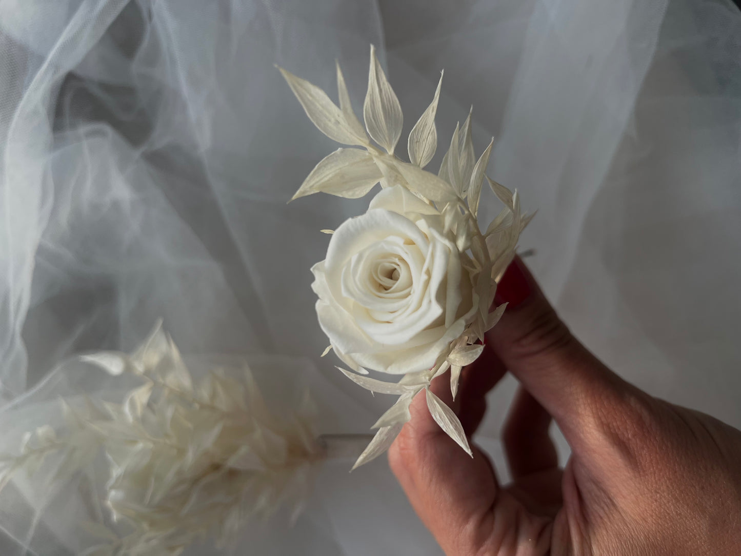 Ivory Rose Hair Pin Set of 2