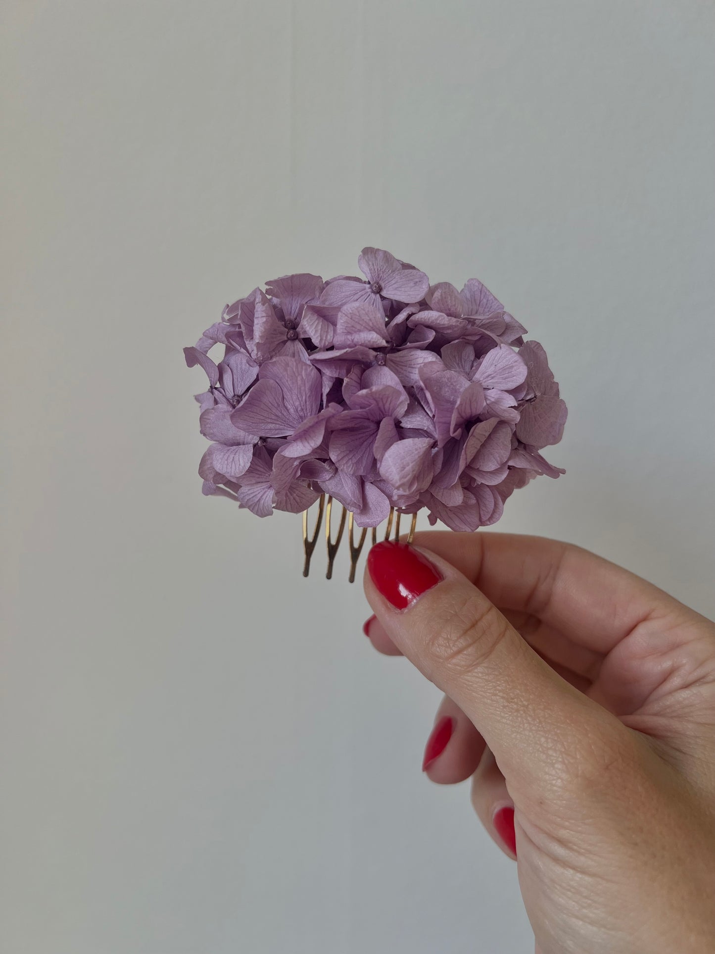 Lilac Hydrangea Hair Comb