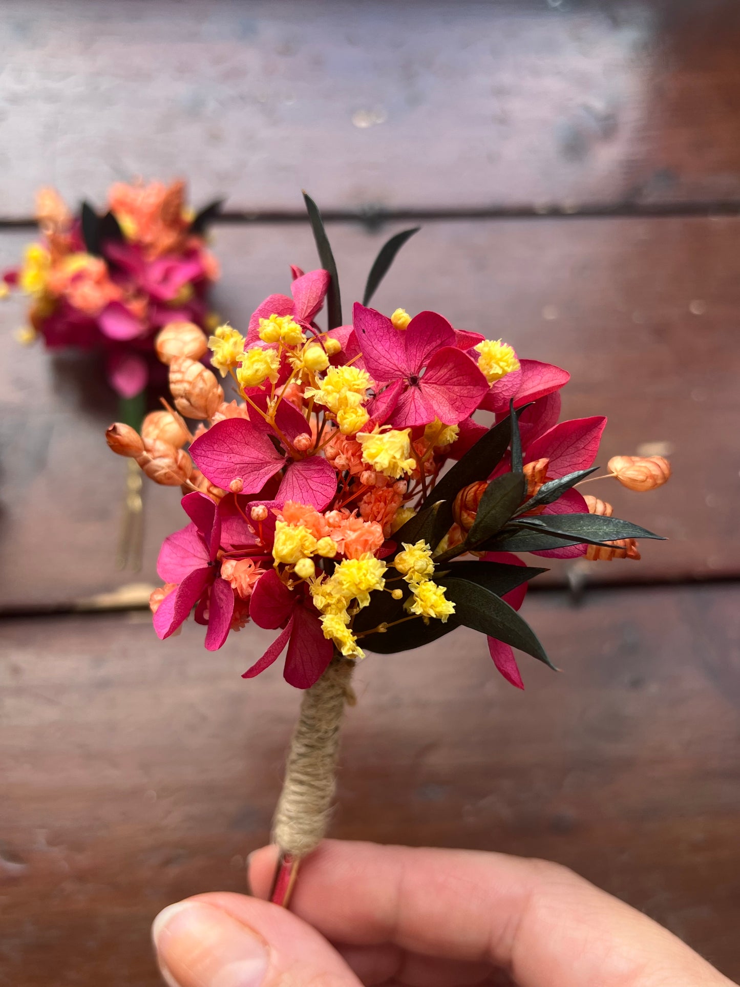 Colourful Preserved Flower Headband, Floral Crown, Hair Pin & Boutonniere Set, Summer Wedding Hair Accessories, Boho Bridal Headpiece