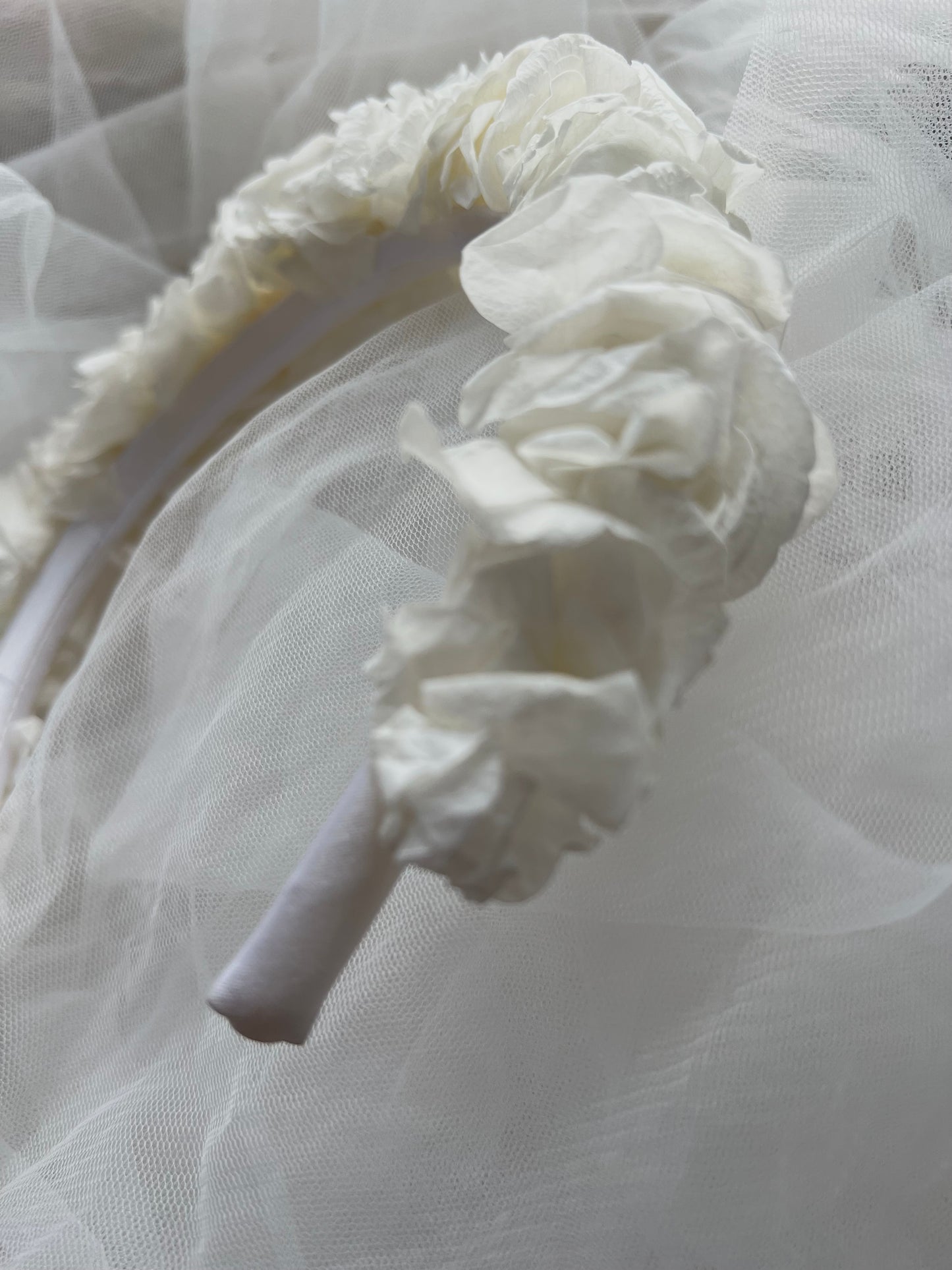 White Hydrangea Headband