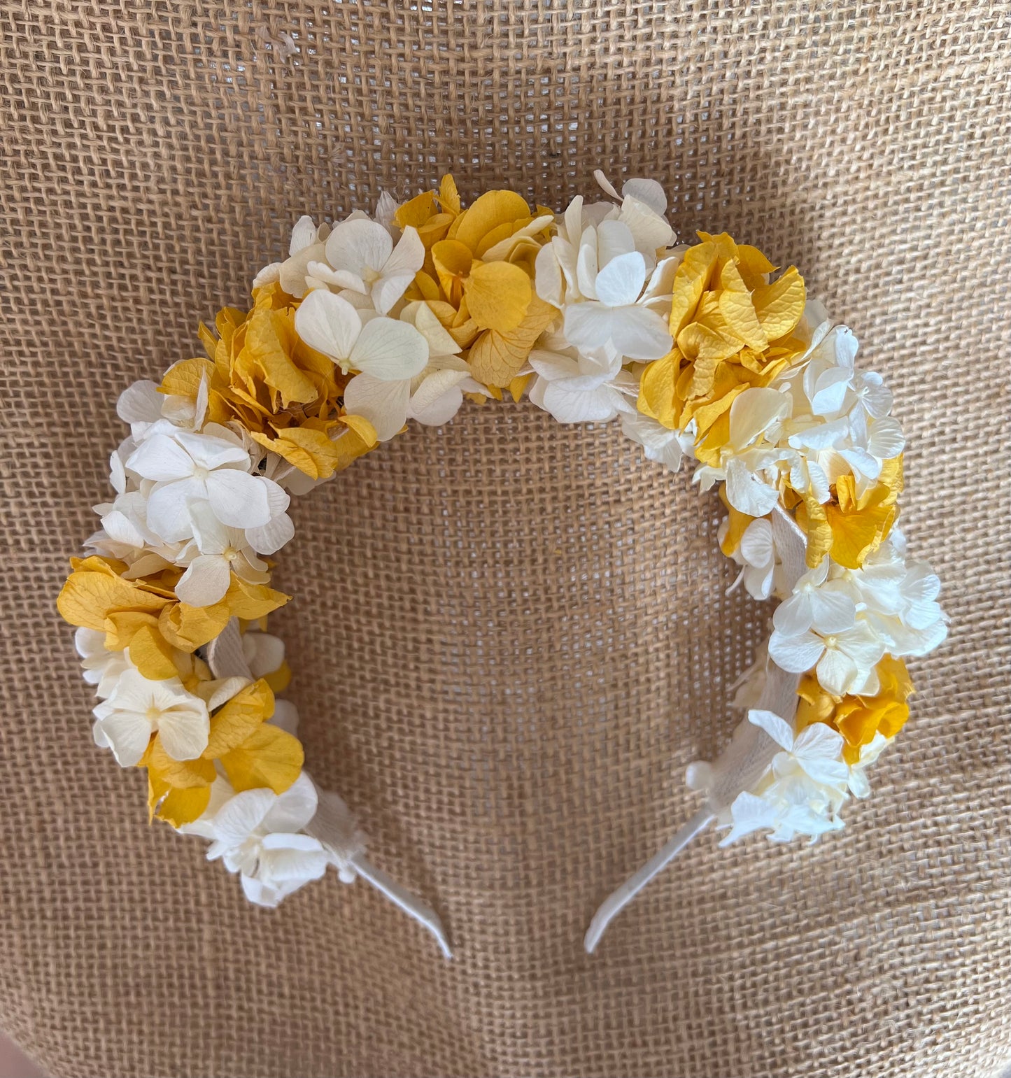 Yellow and White Floral Headband