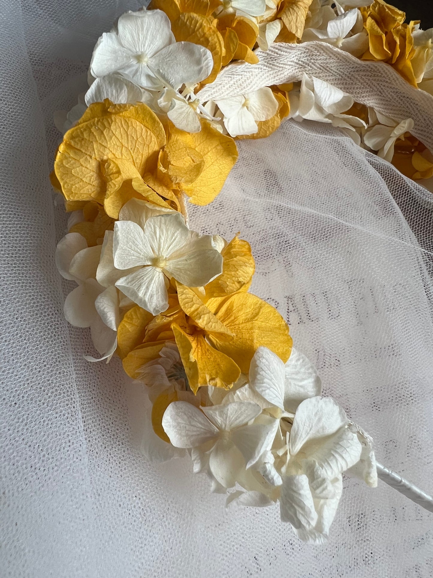 Yellow and White Floral Headband