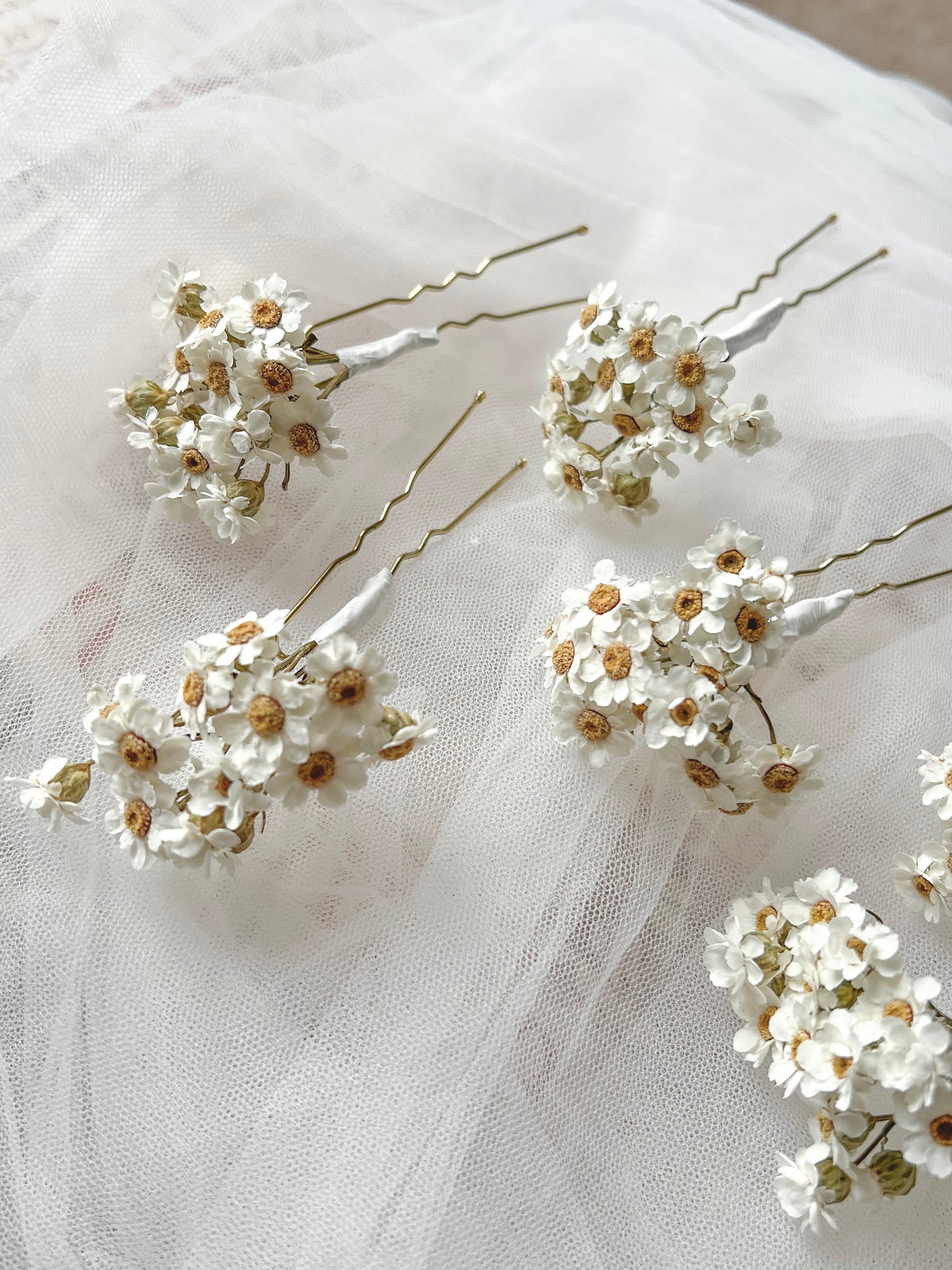 Dried Daisy Headband, White Daisy Floral Tiara, Dried Mini Daisy Flower Crown, Dried Flower Crown