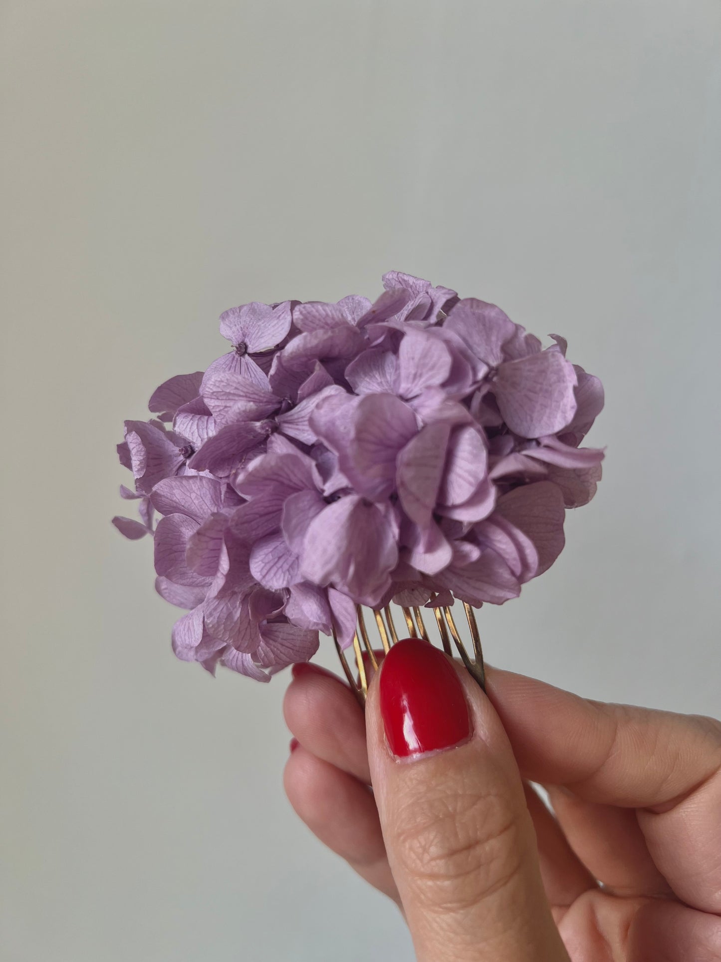 Lilac Hydrangea Hair Comb