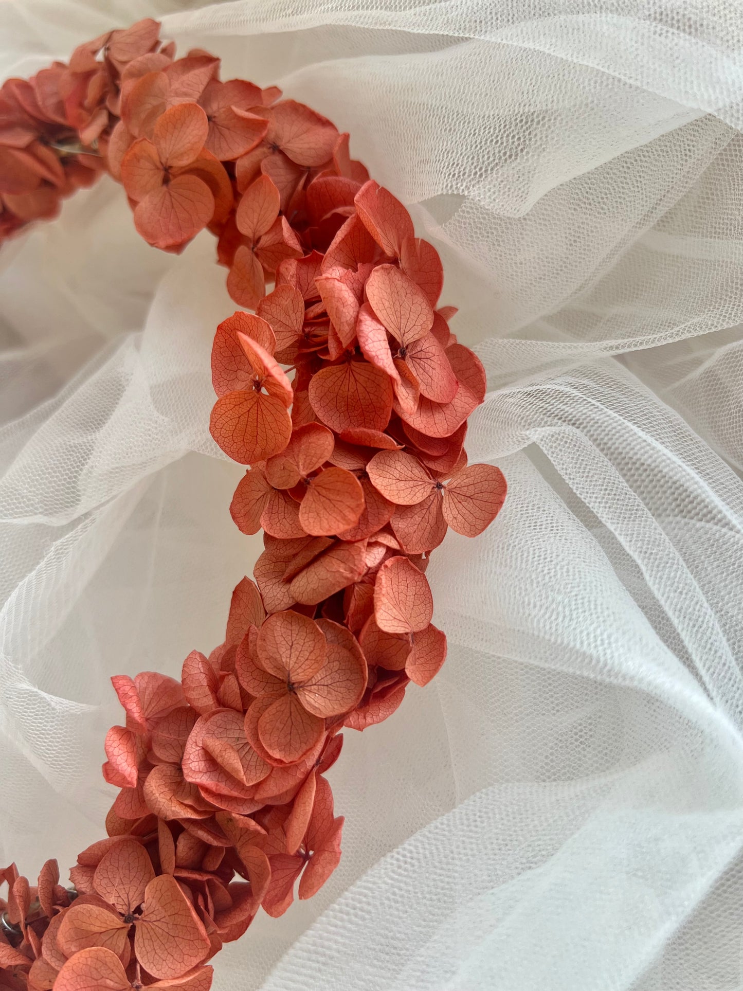 Coral Orange Floral Headband