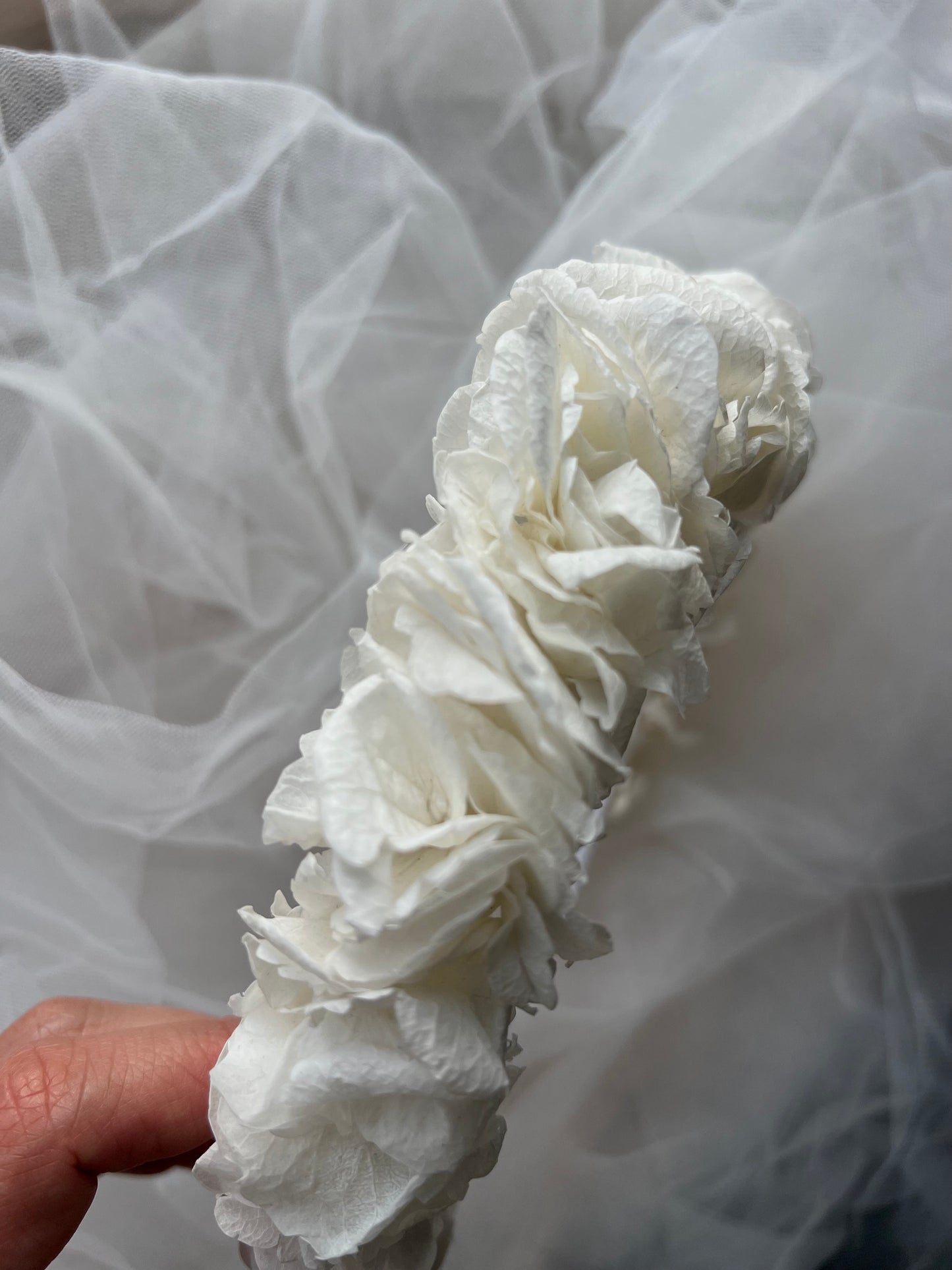 White Hydrangea Headband