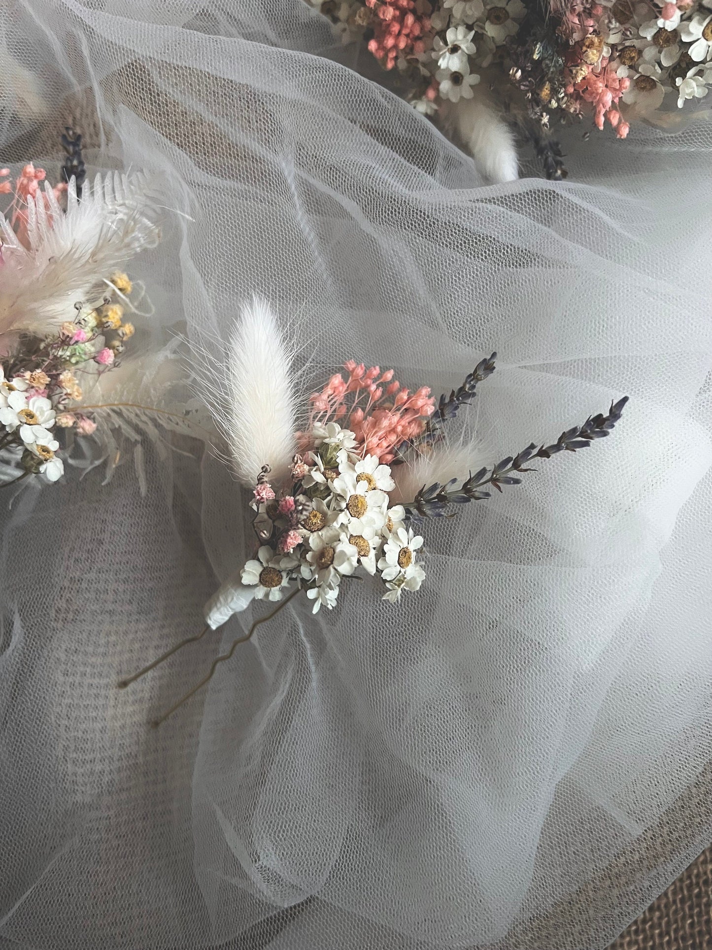 Colourful Bridal Bouquet, Pastel Dried Flower Bouquet, Boho Floral Accessories for Brides