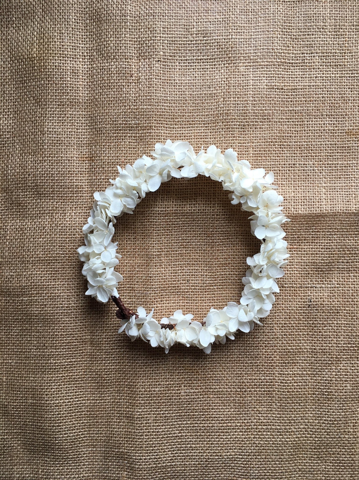 White Flower Crown Adult, Wedding Flower Girl Headband Wreath Dried Flower Tiara Hair Piece UK, Hydrangea Headband, Ivory Floral Headpiece