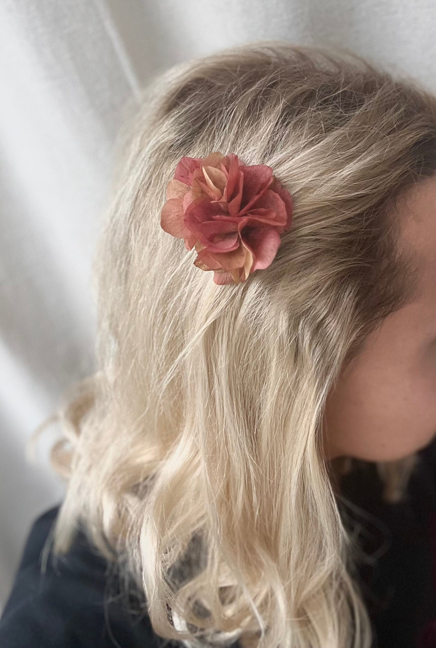 Handmade Bridesmaids Gift Hair Accessories, Dried Flower Hair Clips Red Teal Green Burgundy, Small Floral Hair Piece