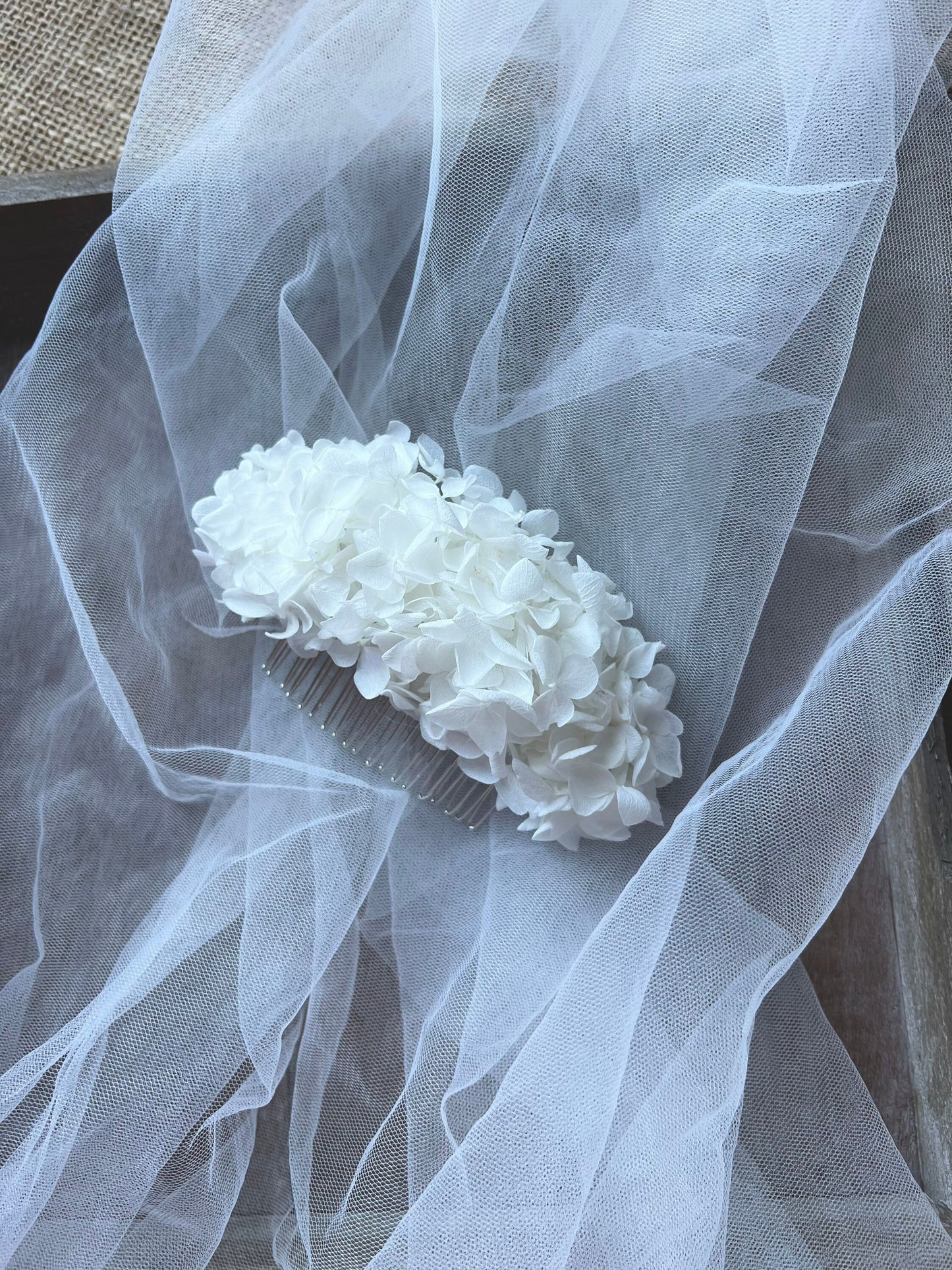 Boho Bridal Off White Ivory Dried Real Flower Hair Piece, Summer Wedding Romantic Bride Dry Flower Hair Comb, Floral Headpiece