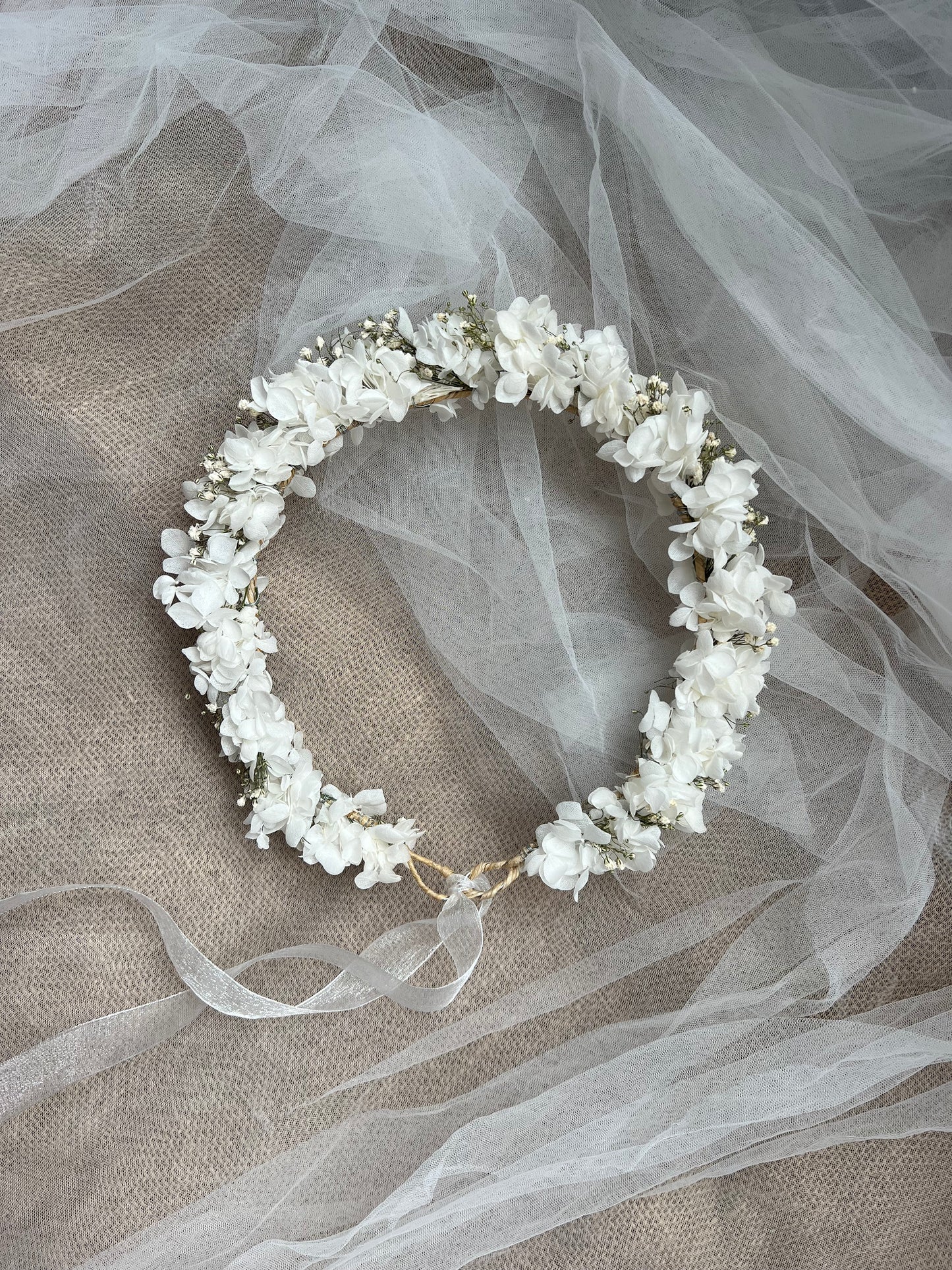 Babys Breath Hair Pins, White Hydrangea and Gypsophila Hair Accessories, Gypsophila Hair Crown, Dried Flower Hair Wreath for Brides