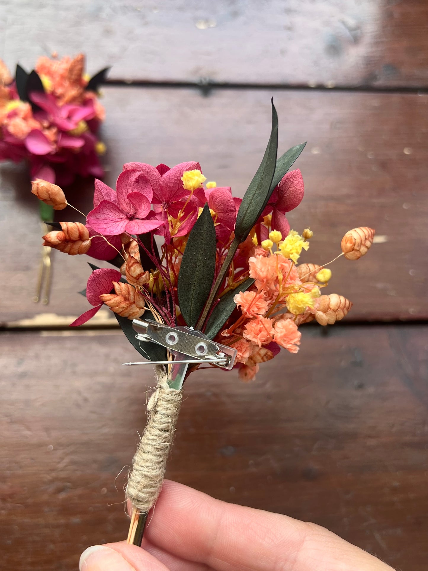 Colourful Preserved Flower Headband, Floral Crown, Hair Pin & Boutonniere Set, Summer Wedding Hair Accessories, Boho Bridal Headpiece