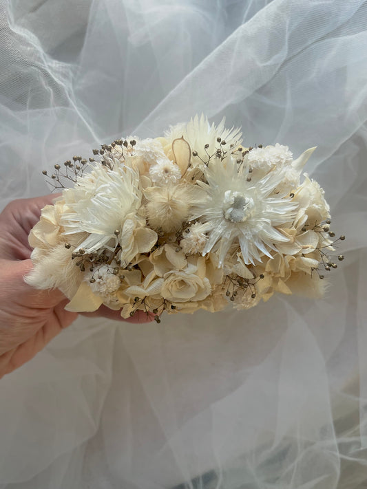 Ivory / Cream Floral Headpiece / French Barrette