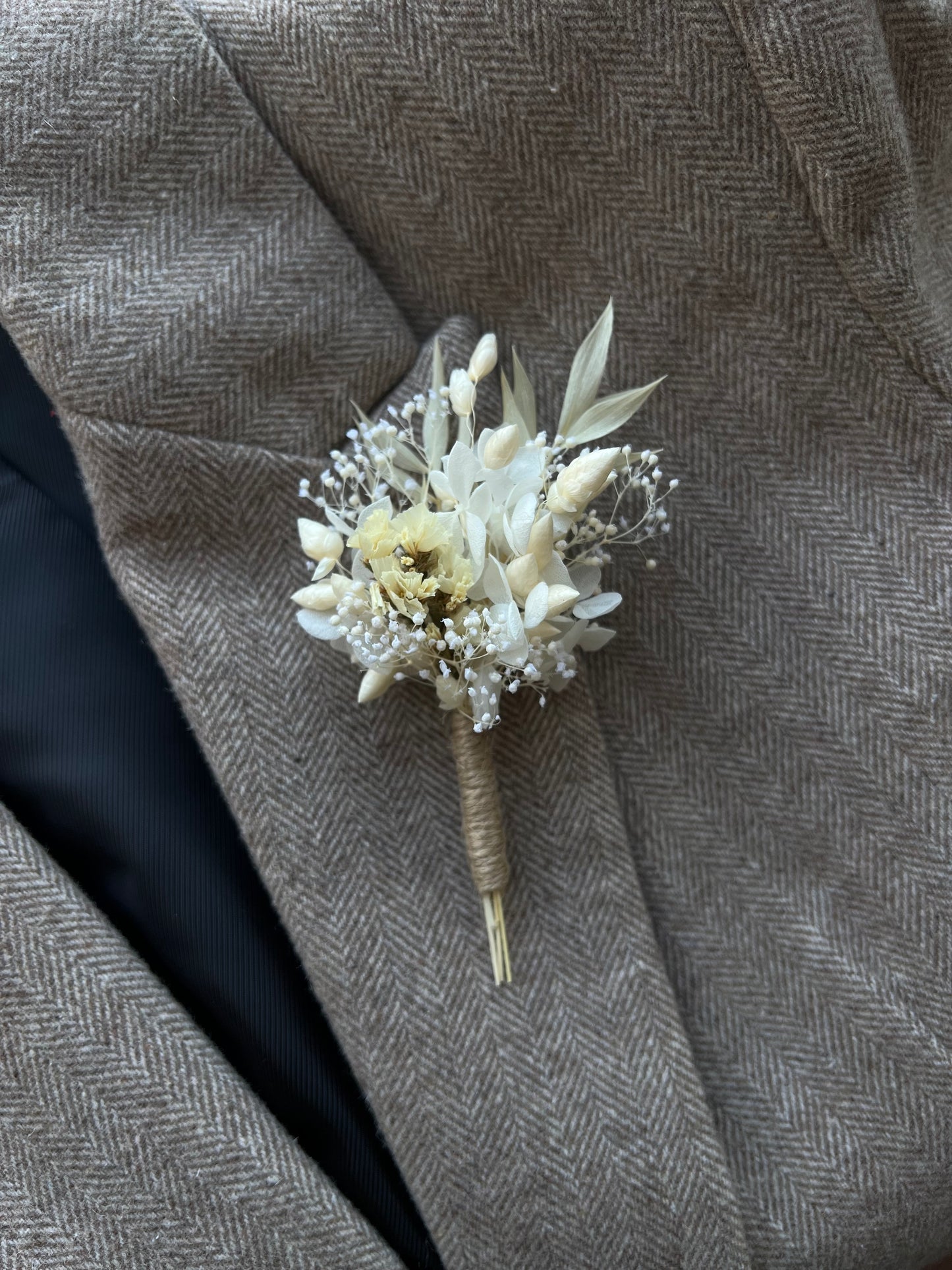 Boho Wedding Dried Flower Crown, Wild Meadow Floral Headpiece Adult for Brides, Bridal Hair Accessories with Corsage Flowers