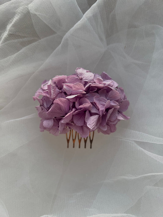 Lilac Hydrangea Hair Comb