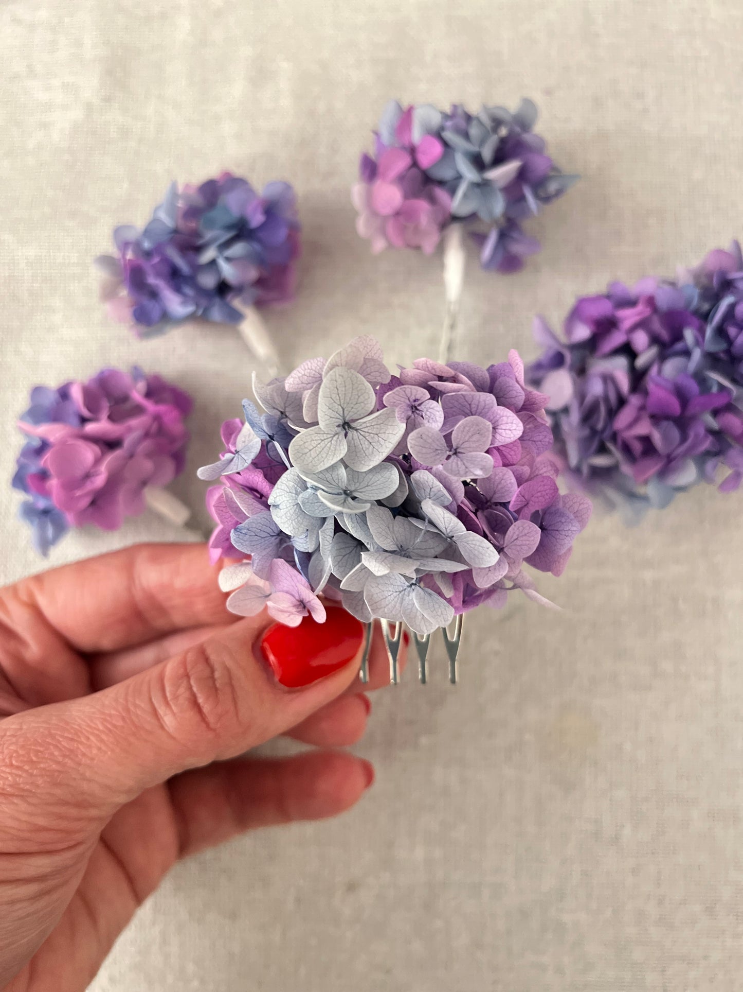 Pastel Colourful Hair Pins, Wedding Hair Accessories - Blue to Pink Shades