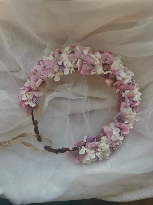 Lilac and White Floral Headband