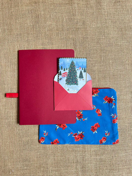 Christmas Gift Set Blue & Red / Letterbox Gift Box