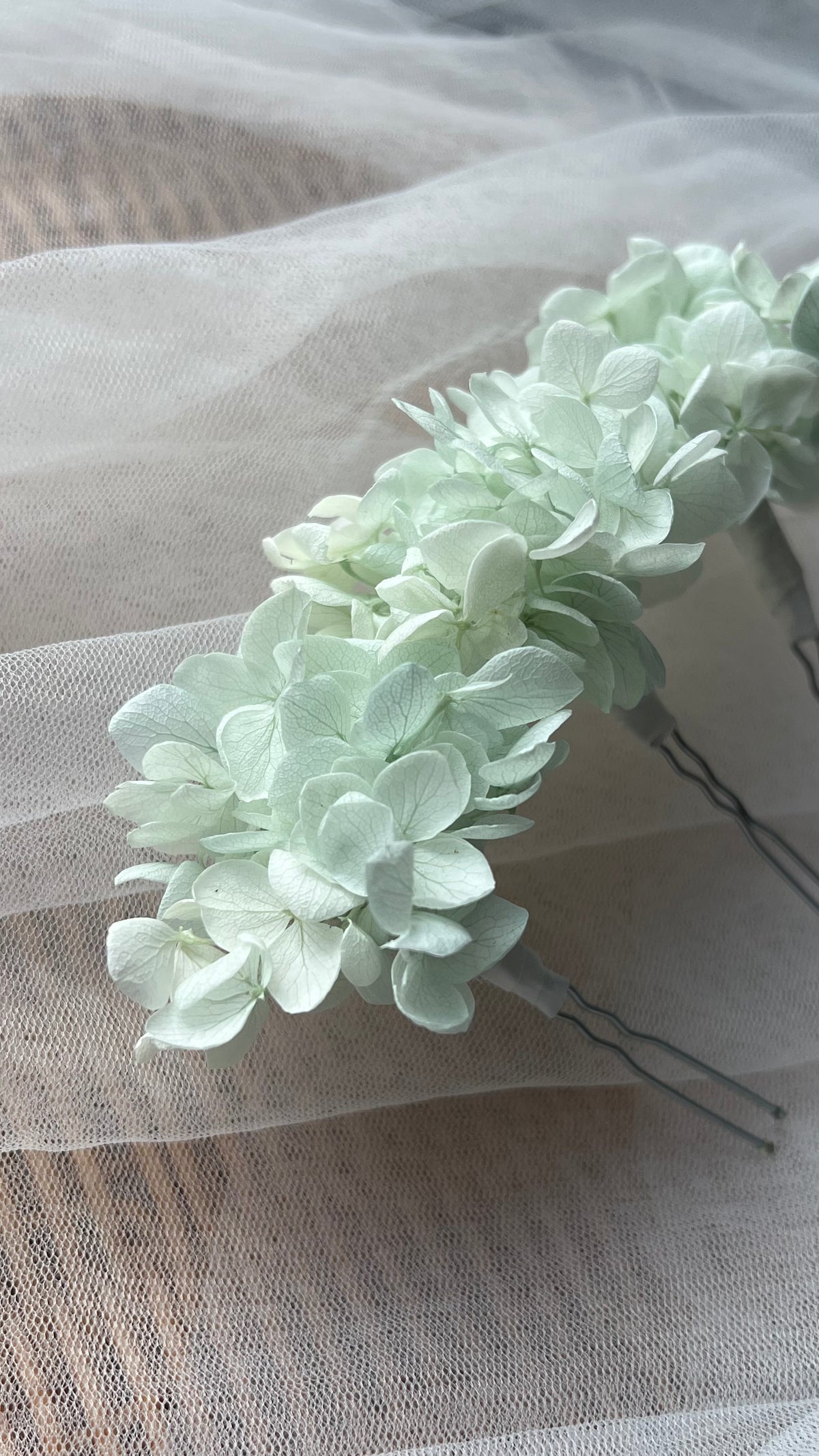 Aqua Blue Hydrangea Hair Pins for Wedding, Bridal Hair Accessories for Beach wedding, Set of 3
