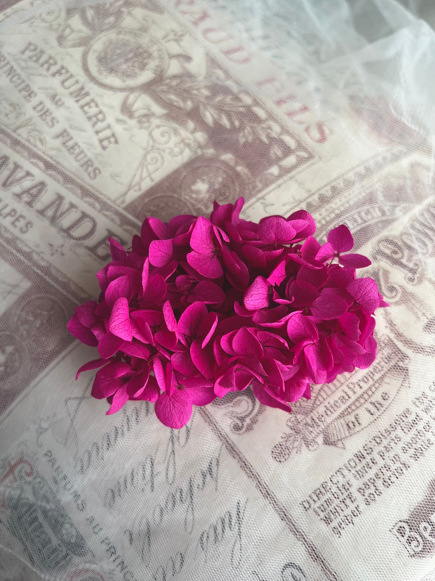 Fuchsia Deep Pink Hydrangea Hair Accessories, Set of 3 Hair Pins, Pink Flower Hair Clip