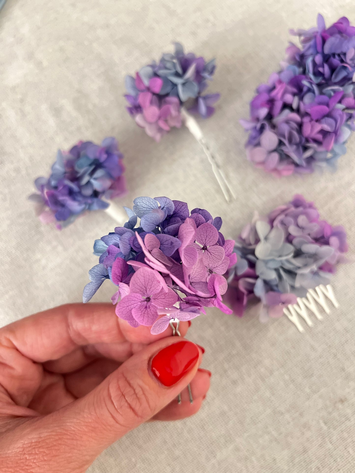 Pastel Colourful Hair Pins, Wedding Hair Accessories - Blue to Pink Shades