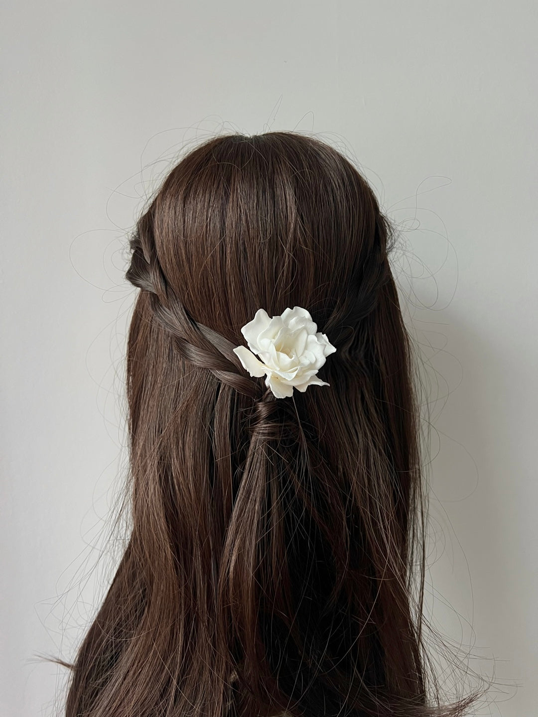 Preserved Gardenia Hair Pins - Bridal Floral Headpiece Set of 2