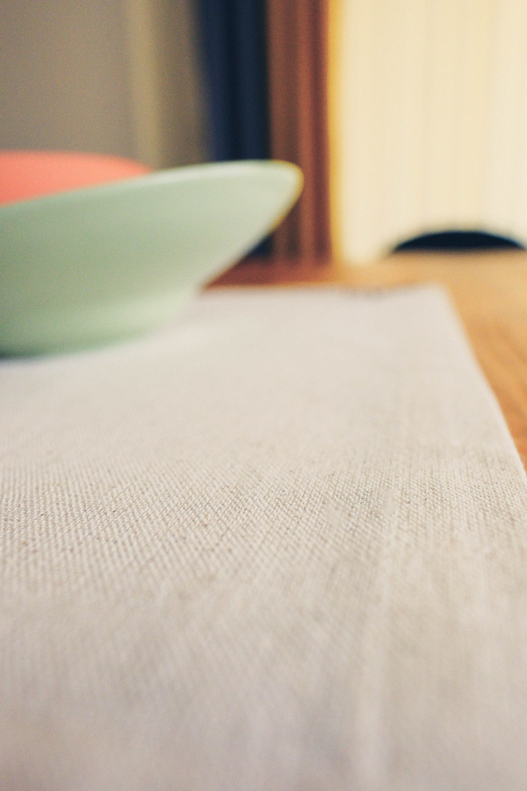 100% Cotton Plain Beige Dining Table Runner 45x150 cm 45x220 cm, Linen Look Bohemian Table Decoration