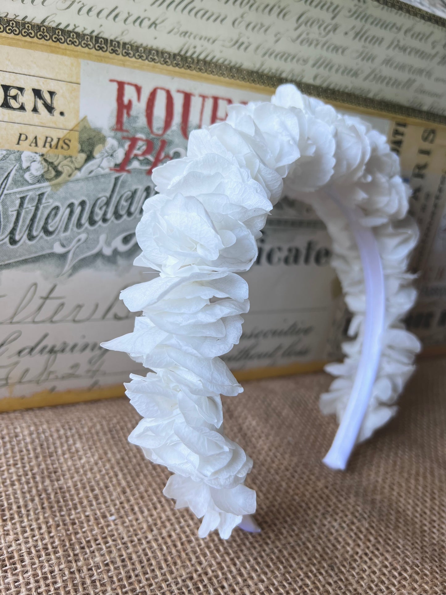 White Romantic Bridal Flower Headpiece