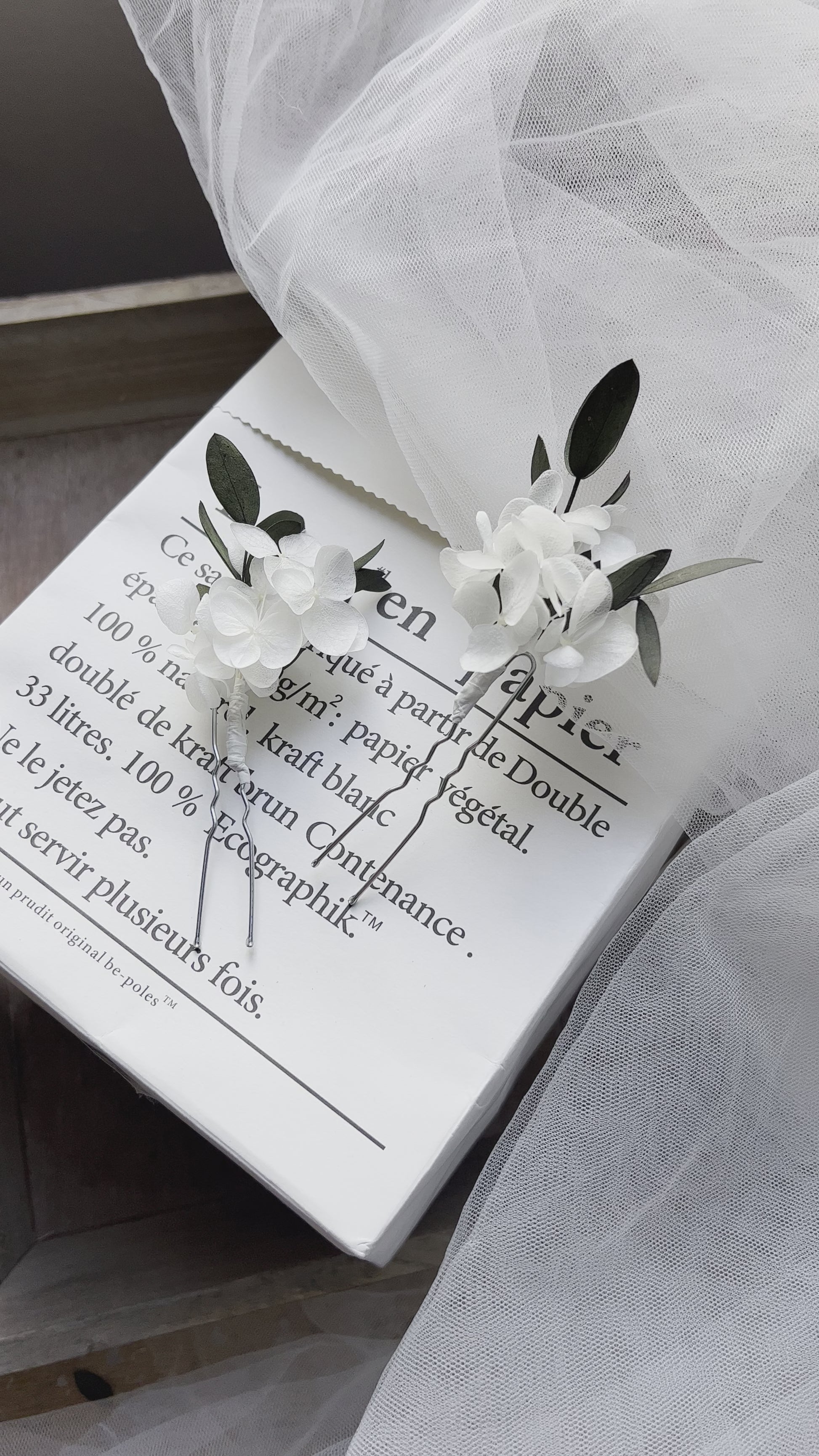 White Vellum Paper Flower Garland