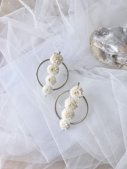 Dried flower earrings